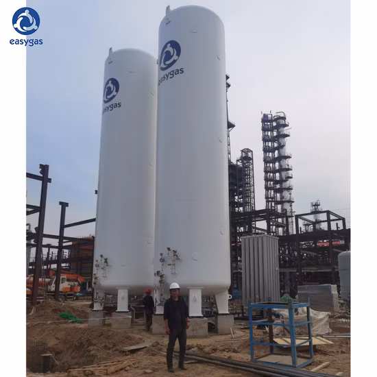 In China hergestellte Kryotanks aus Edelstahl mit einem Fassungsvermögen von 5 Kubikmetern bis 60 Kubikmetern für die Lagerung von Sauerstoff, Argon, Stickstoff,