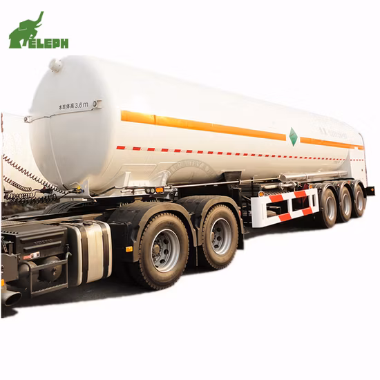 52,6 cbm LNG-Lagertank mit 3-Achs-Sattelauflieger-Transport